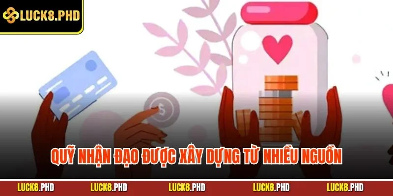 Quỹ nhận đạo được xây dựng từ nhiều nguồn